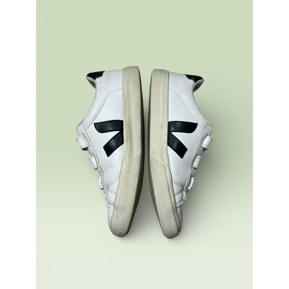 Veja Women's Recife Logo Sneakers White Black Women’s Shoes Leather Size 9 - Picture 3 of 10